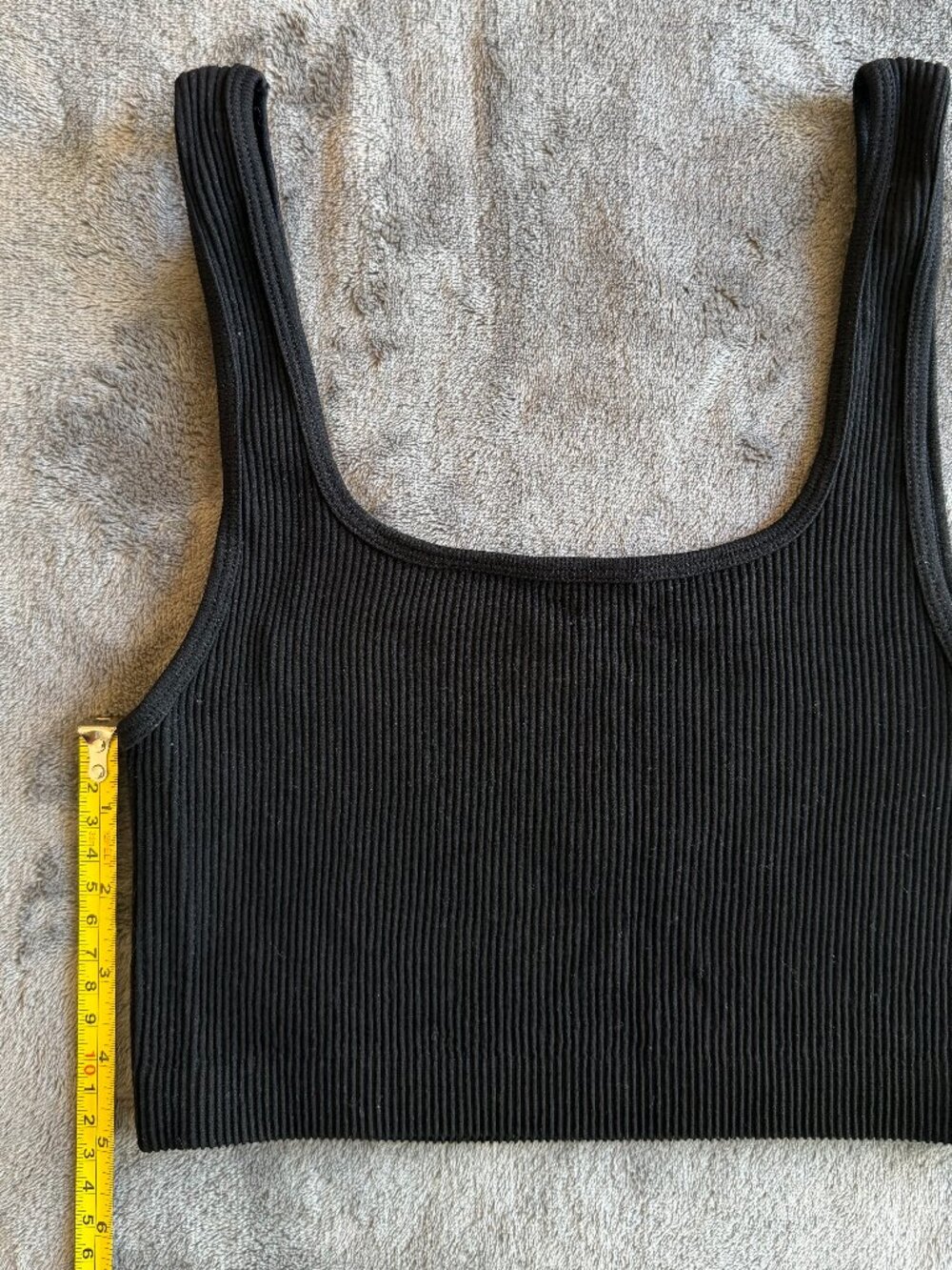 Cotton On Abbie Seamless Micro Crop Tank, Black, XS/S - Picture 3 of 5
